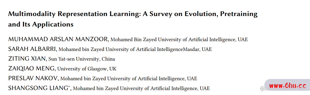多模态学习有哪些架构？MBZUAI最新《多模态表示学习》综述，29页详述多模态表示学习的演化、预训练及其应用综述